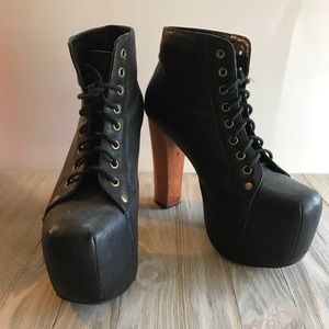 Jeffery Campbell Lita black leather 7.5